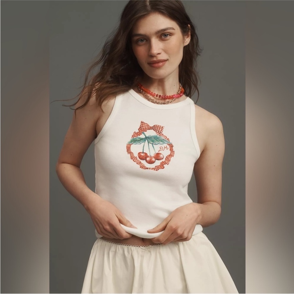 Damson Madder White Cherry Tank Top